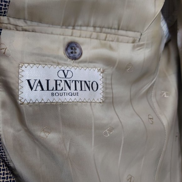 Valentino boutique Vintage brown lined  Blazer size 32 - Picture 11 of 16
